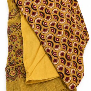 Ajrakh cotton untitched set with kota doria duppatta