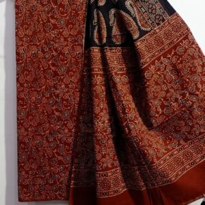 Ajrakh cotton 2 piece unstitched set